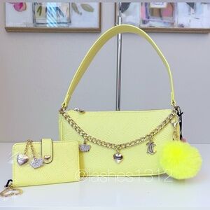 JUICY COUTURE Not Your Babe Shoulder Bag & Wallet Set - Yellow